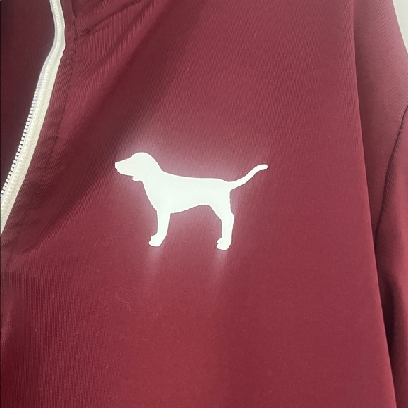 PINK Victoria's Secret Maroon Quarter-Zip Sweater Size Large - Picture 3 of 6